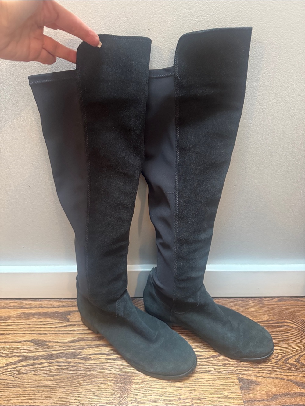 La CANADIENNE Black Over-the-Knee Suede Boots